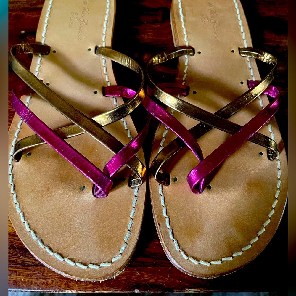 Handmade sandals. Made in Italy. Worn just a few times.